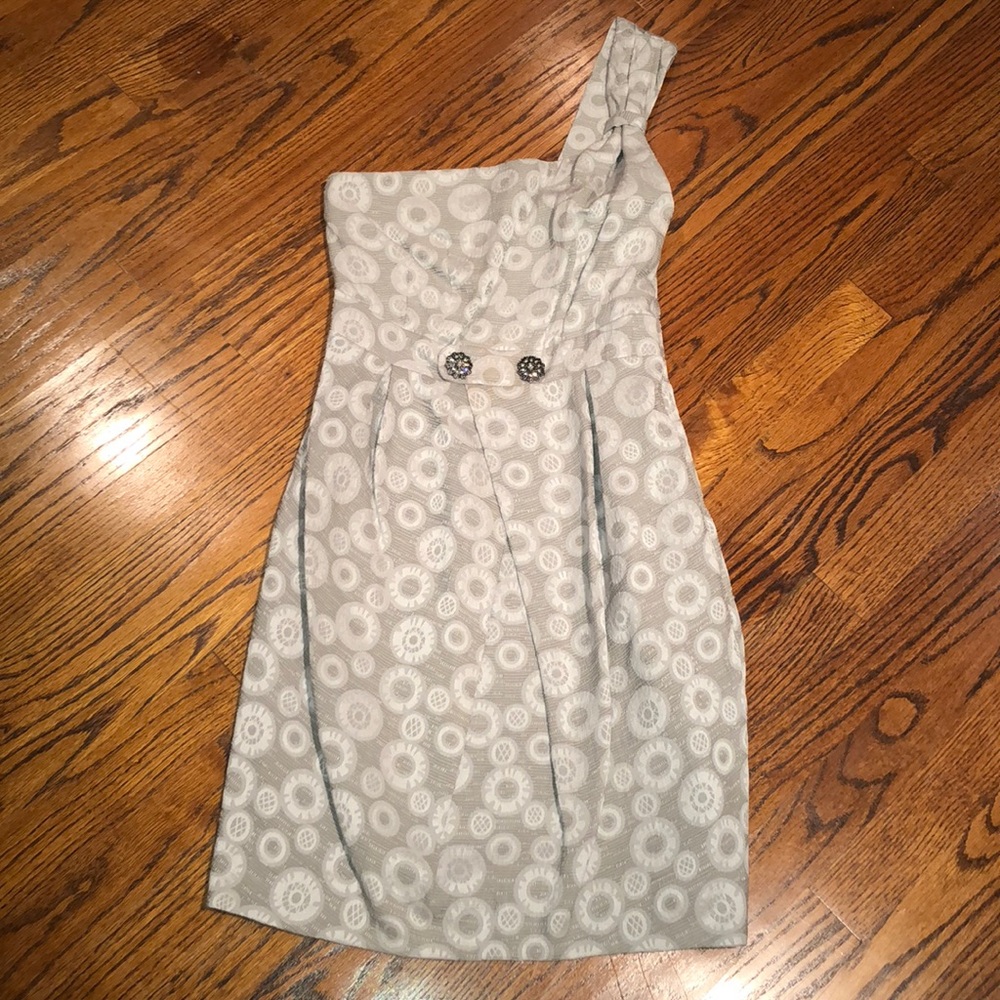 Anthropologie | One Shoulder Metallic Dress (0)